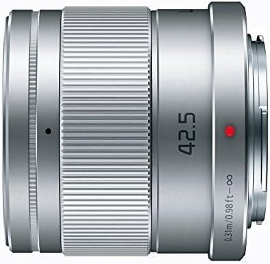 【中古】パナソニック 単焦点 中望遠レンズ マイクロフォーサーズ用 ルミックス G 42.5mm/ F1.7 ASPH. / POWER O.I.S. シルバー H-HS043-