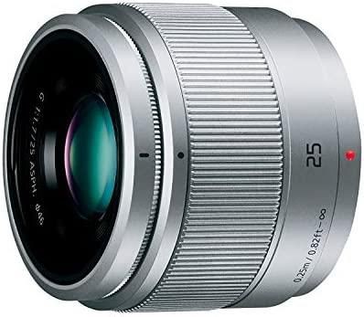 【中古】パナソニック 単焦点レンズ マイクロフォーサーズ用 ルミックス G 25mm/ F1.7 ASPH. シルバー H-H025-S