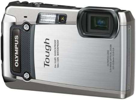 【中古】OLYMPUS デジタルカメラ TG-820 シルバー 10m防水 2m耐落下衝撃 -10℃耐低温 耐荷重100kg 1200万画素 裏面照射型CMOS 光学5倍ズ