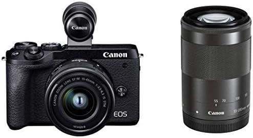 【中古】Canon ミラーレス一眼カメラ EOS M6 Mark II ダブルズームEVFキット ブラック EOSM6MK2BK-WZEVFKの通販は