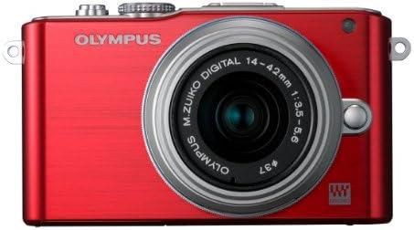 【中古】OLYMPUS ミラーレス一眼 PEN Lite E-PL3 レンズキット レッド E-PL3 LKIT REDの通販は