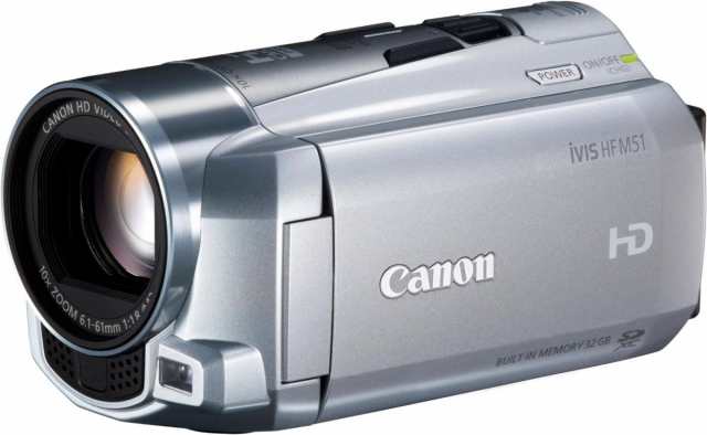 【中古】Canon デジタルビデオカメラ iVIS HF M51 シルバー 光学10倍ズーム フルフラットタッチパネル IVISHFM51SL