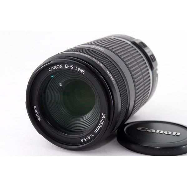 【中古】キヤノン Canon EF-S f/4-5.6 55-250mm IS 美品 望遠ズームレンズ