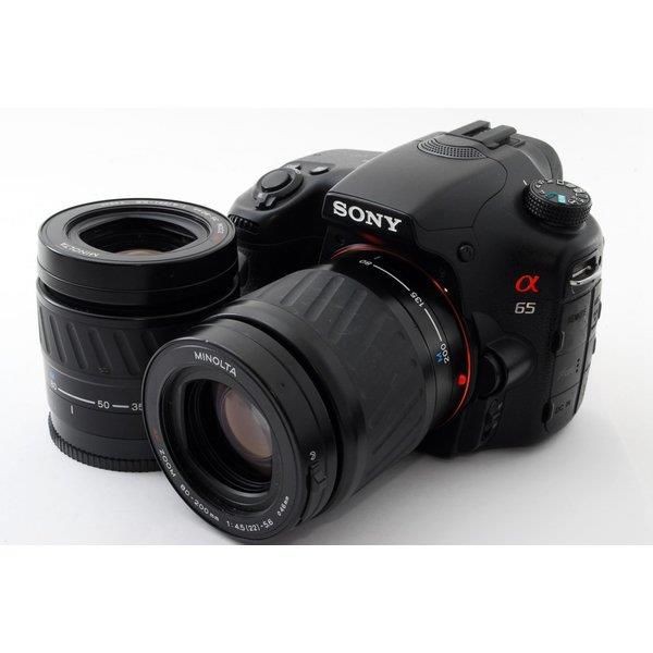 【中古】ソニー SONY α65 SLT-A65V 標準&超望遠ダブルズームセット 美品 高速連写に定評アリ