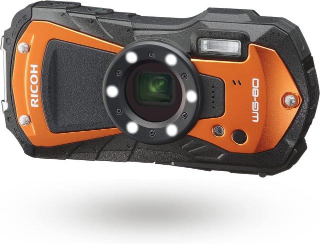 【中古】RICOH WG-80 ORANGE リコー本格防水デジタルカメラ 14m防水 (連続2時間) 1.6m耐衝撃 防塵 -10℃耐寒 アウトドアで活躍するタフネスボディ CALSモード搭載で 現場記録など幅広いビジネスシーンで活躍3126の通販は 35,620円