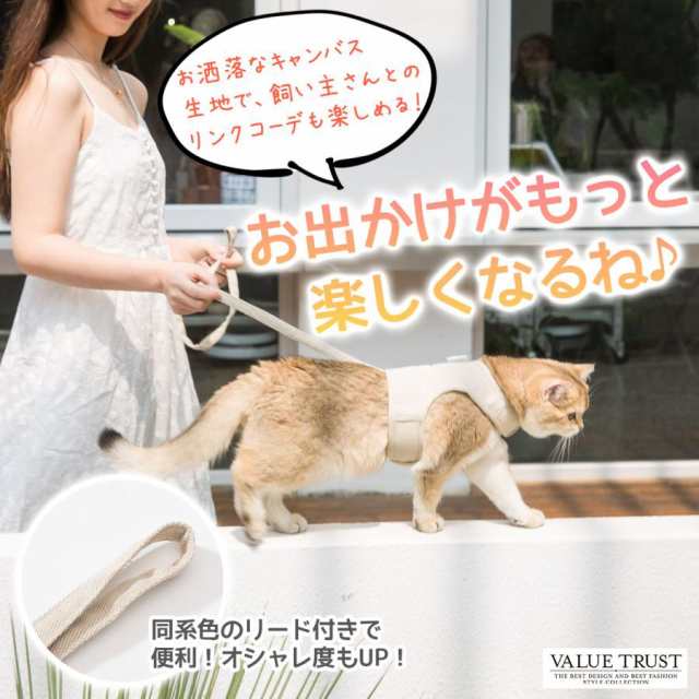 猫用ハーネス（緑）　リバーシブルデザイン