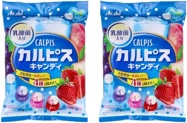 カルピスキャンディ 100g入×2袋セット カルピス(白) ぶどう もも いちご 飴 個包装 フルーツ アソート