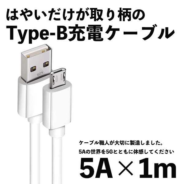 スマホ Type-B ケーブル 充電ケーブル USB アンドロイド 1m 充電器 Xperia Nexus Galaxy AQUOS Androidの通販はau  PAY マーケット - みらいねスクエア