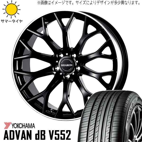 アドバンdb アルファード 235/50R18 ヨコハマ アドバン デシベル V552 クロノス CH-110 18インチ 7.5J +38  5/114.3 4本SET 夏用