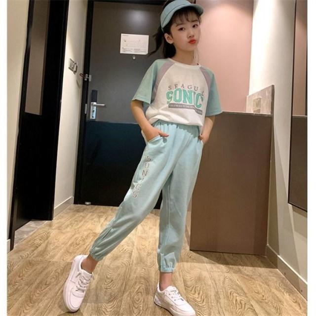 ジャージ キッズ 上下 女子 子供服 半袖 Tシャツ ズボン 夏 セットアップ ロングパンツ ジャージパンツ スポーツウェア 可愛い おしゃれ の通販はau Pay マーケット 日中商店