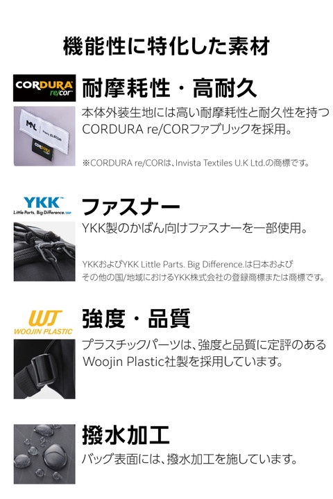 エレコム バックパック 15.6inch 21L MNL CITY PACK CORDURA re/cor コーデュラ リコラー 撥水加工 ブラック┃BM-MNLBP01NBK