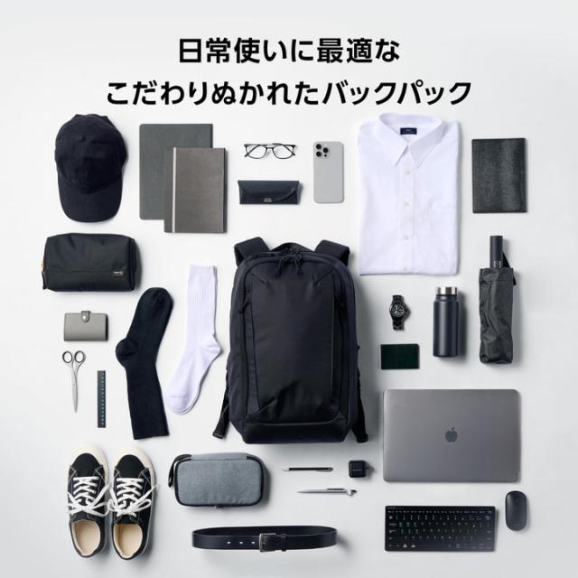 エレコム バックパック 15.6inch 21L MNL CITY PACK X-Pac ヨット 帆 リュック バッグ ビジネス PC収納 21L ブラック┃BM-MNLBP03BK