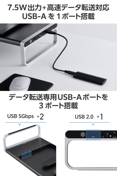 エレコム ドッキングステーション12in1 モニタースタンド型 DST-W08 ドッキングステーション 12in1 モニタースタンド型 - DST-W08