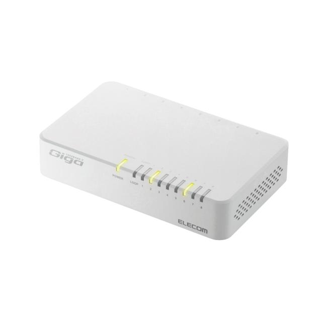 エレコム スイッチングハブ 1000BASE-T対応 プラスチック筐体 マグネット付き 8ポート ホワイト プラスチック┃EHC-G08PA2-JWの通販は 5,080円