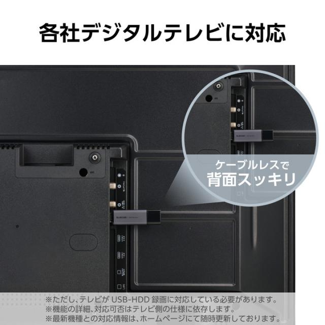 エレコム 外付け SSD キャップ式 ポータブル SSD 1TB USB3.2(Gen1対応 キャップ式 Type-A対応 ブラック ┃ESD-ERC1000GBK_3