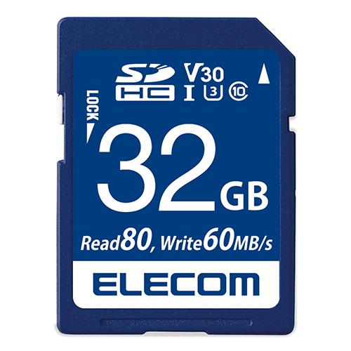 エレコム SDカード データ復旧サービス付き SDHCカード (UHS-I U3 V30) 32GB 32GB┃MF-FS032GU13V3R