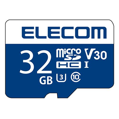 エレコム microSDカード データ復旧サービス付き microSDHCカード (UHS-I U3 V30) 32GB 32GB┃MF-MS032GU13V3R