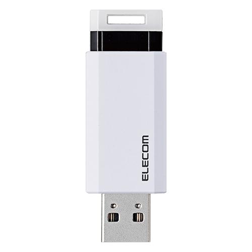 エレコム USBメモリ USB3.1(Gen1)対応 ノック式 ホワイト 16GB┃MF-PKU3016GWH