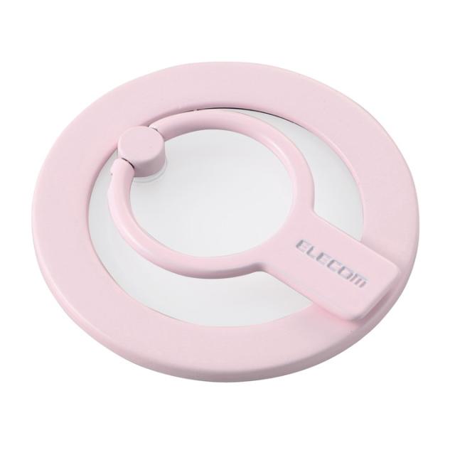 エレコム マグネット スマホリング MagSafe対応 スタンド ２WAY MAGKEEP ピンク ┃P-STRMKHICRPN