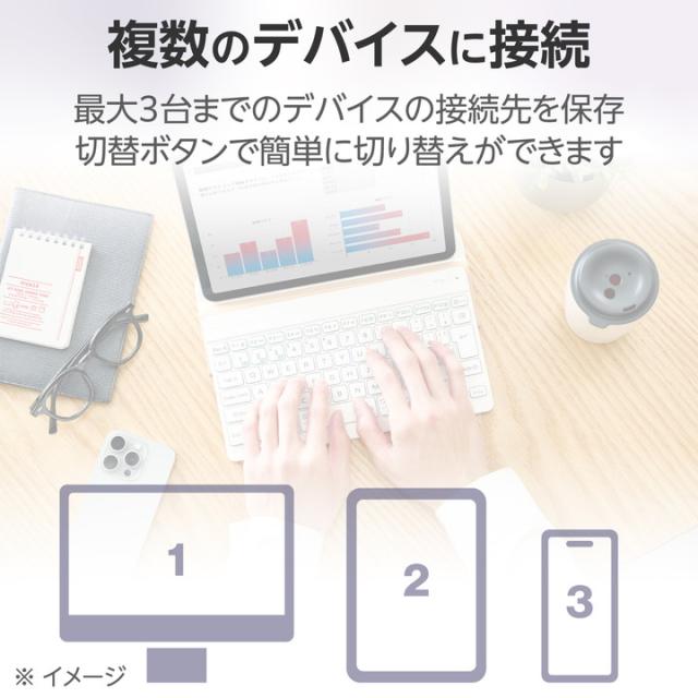 エレコム 充電式 Bluetooth Ultra slim キーボード “Slint” 超薄型 パンタグラフ式 保護ケース付 ブラック ┃TK-TM15BPBK_4