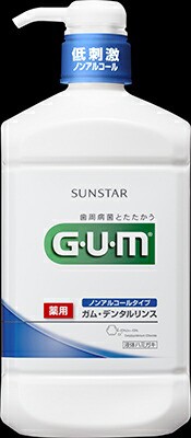 サンスター ＧＵＭ　デンタルリンス　ノンアルコール ９６０ｍｌ×24個【送料無料】【オーラル】【歯磨き】【歯ブラシ】