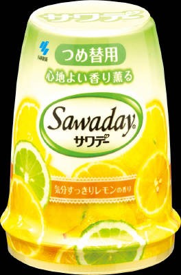 小林製薬 サワデー　気分すっきりレモンの香り　替 １４０ｇ×48個【送料無料】【消臭剤】【芳香剤】