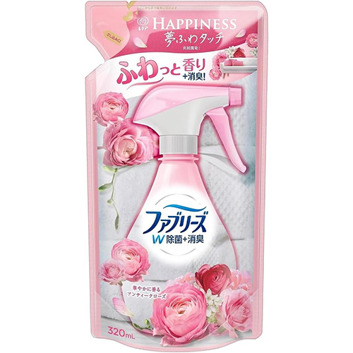 P&G ファブリーズwithレノアハピネス アンティークローズ＆フローラルの香り 詰替 320ml ×48個 (送料無料) 衣料用洗剤 柔軟剤 仕上げ剤