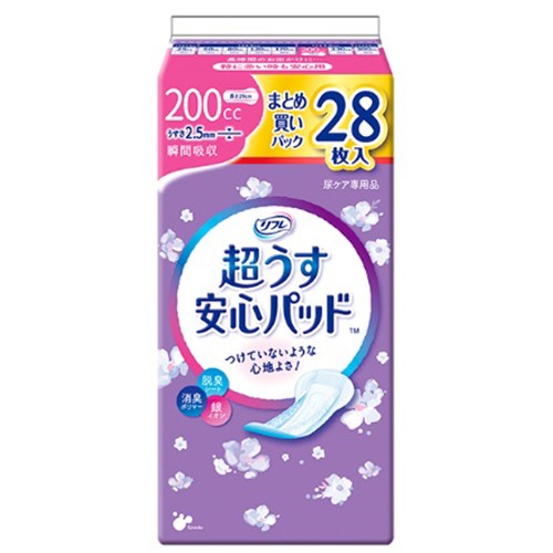 （リフレ）超うす安心パッド 200cc まとめ買いパック 1袋28枚×18袋（1ケース）　 /介護オムツ /大人用紙オムツ /リブドゥコーポレーショ