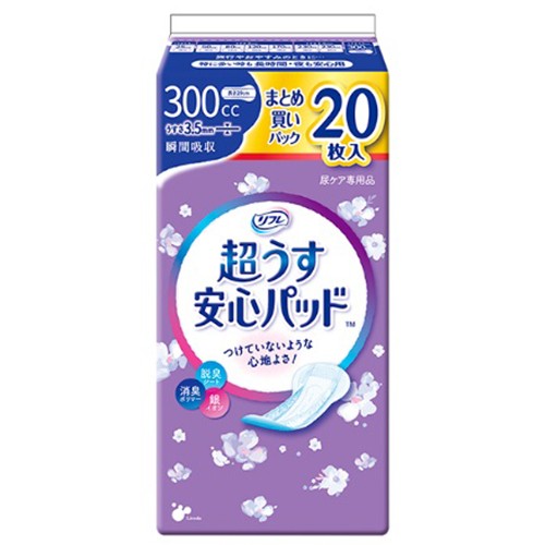 リフレ）超うす安心パッド 300cc まとめ買いパック 1袋20枚×18袋（1 