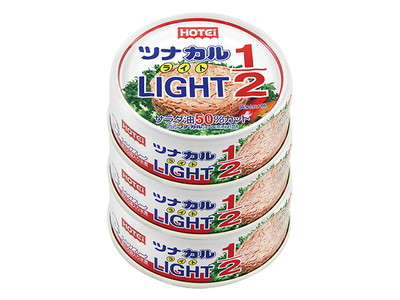 ホテイフーズコーポレーション　ホテイツナカルライト１／２  （70g×３缶）×24個　【送料無料】