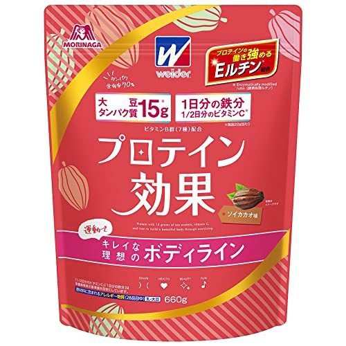 森永製菓　ウイダー プロテイン効果 　ソイカカオ味　（660g/約30回分）×8個【送料無料】