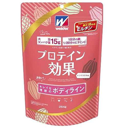 森永製菓　ウイダー プロテイン効果 　ソイカカオ味（264g/約12回分）×15個【送料無料】