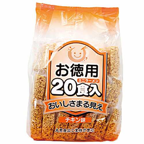 大黒食品工業 おいしさまる見え お徳用ミニラーメン20食入り(チキン味)×12個【送料無料】の通販は