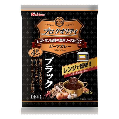 ハウス食品 プロクオリティビーフカレー ブラック 540ｇ（135ｇ×4袋入）×12個