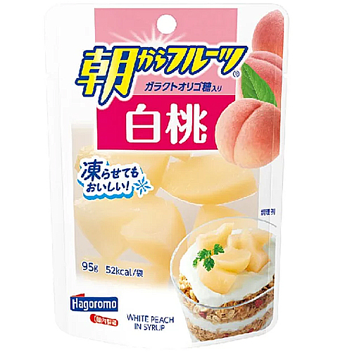はごろもフーズ　朝からフルーツ　白桃（パウチ）95g×6個　果物のシロップ漬け/フルーツのシロップ漬け