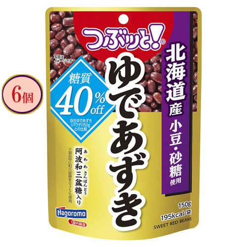 はごろもフーズ　つぶッと！ゆであずき 糖質オフ(パウチ)　150g×6個　/和菓子/あんこ/製菓