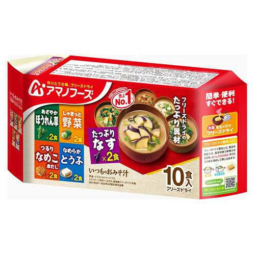 アマノフーズ　いつものおみそ汁　10食バラエティセット(5種×2食入) × 12袋