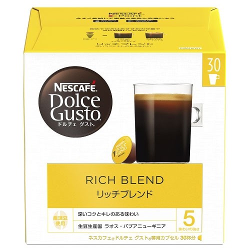 ネスレ日本　ネスカフェ ドルチェ グスト 専用カプセル リッチブレンド（30杯分）×3個の通販はインスタント・スティック