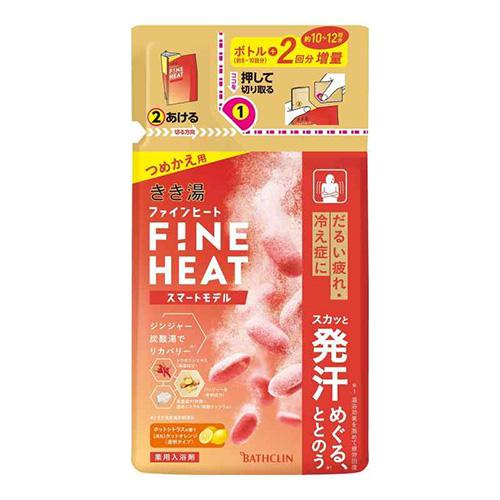 バスクリン　きき湯 ファインヒート スマートモデル つめかえ用 (500g)×12個【医薬部外品】バスソルト/入浴剤/沐浴材/薬用入浴剤