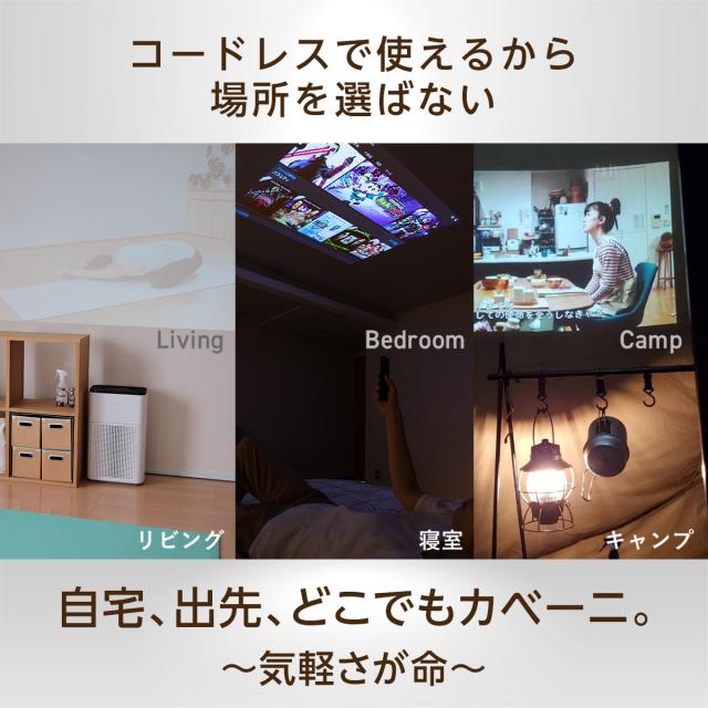 カベーニ ホームプロジェクター 2024モデル UENOMONO スマホ型プロジェクター 2024モデル ブラック T89AQ : コジマ