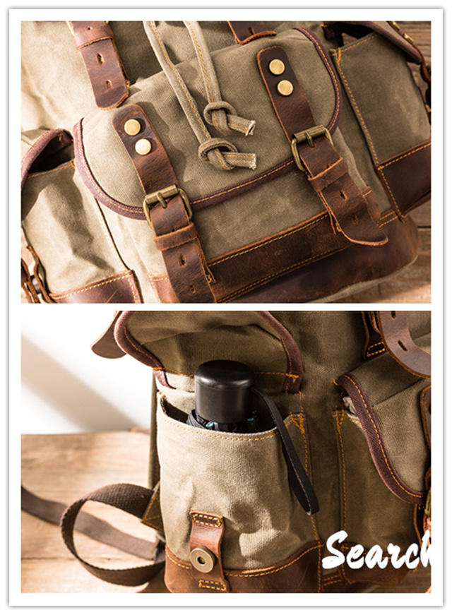 レトロ リュックサック メンズ Search 本革 肩掛け鞄 蝋引き 厚手牛革