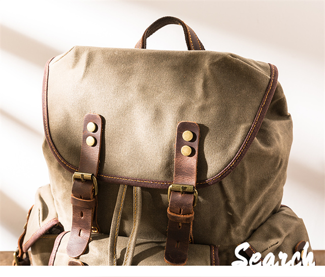 レトロ リュックサック メンズ Search 本革 肩掛け鞄 蝋引き 厚手牛革