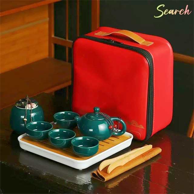 売れ筋介護用品も！ 柿茶器10点セット 2023 旅行ティーセット Search 和風 携帯 木工、竹工芸