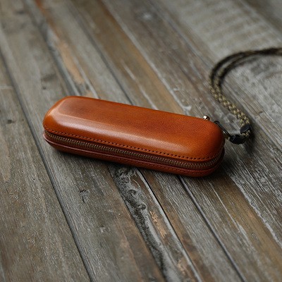 イタリア高級レザー】ショルダー メガネケース ファスナー メンズ