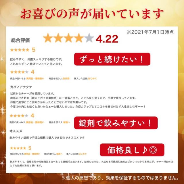 チャーガ 錠剤 β-グルカン SOD酵素 カバノアナタケ サプリメント 120粒入×3本 カバノアナタケ 高品質 純粋 100% チャガパワー 富山の製薬会社 渡邊薬品 自社国内製造 Made in Japan_8
