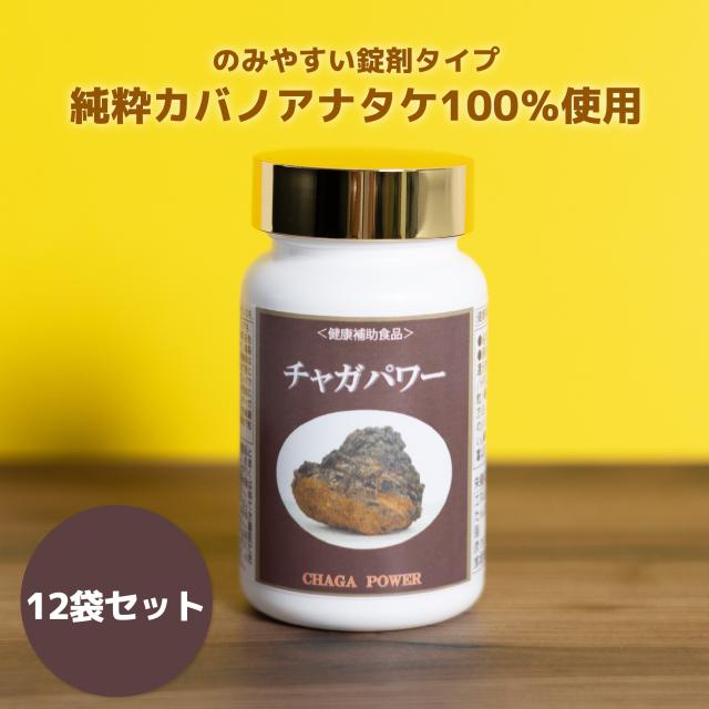チャーガ サプリ 送料無料 カバノアナタケ β-グルカン チャガ 健康食品 サプリメント  長寿 免疫力 チャーガ茶 メシマコブ シイタケ 健康 12本の通販は 25,980円