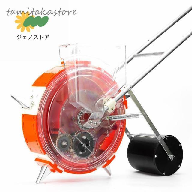 播種機 種まき機 手動種まき機 野菜播種機 手動プッシュ ステンレススチール製 ハンドル付き 調整可能な植物間隔 大豆ピーナッツ トウモロコシの種まき機 ローラ