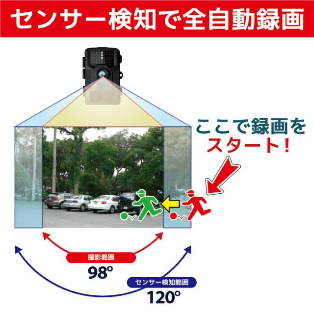 送料無料 防犯カメラ 屋外 家庭用 監視カメラ トレイルカメラ 野外 ワイヤレス 電池式 工事不要 電源不要 小型 家庭用 長時間 監視 防水防塵 人感センサー 人体感知 動体検知 暗視 駐車場 車庫 車上荒らし 野外 長期保証