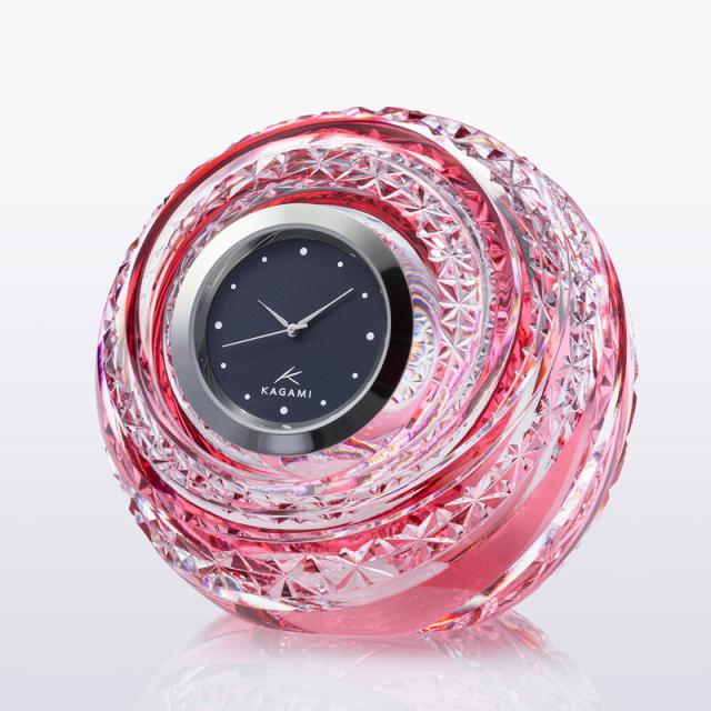 クリスタルGLASS WORKS NARUMI 電波振子置時計 掛け時計 NARUMI 置時計
