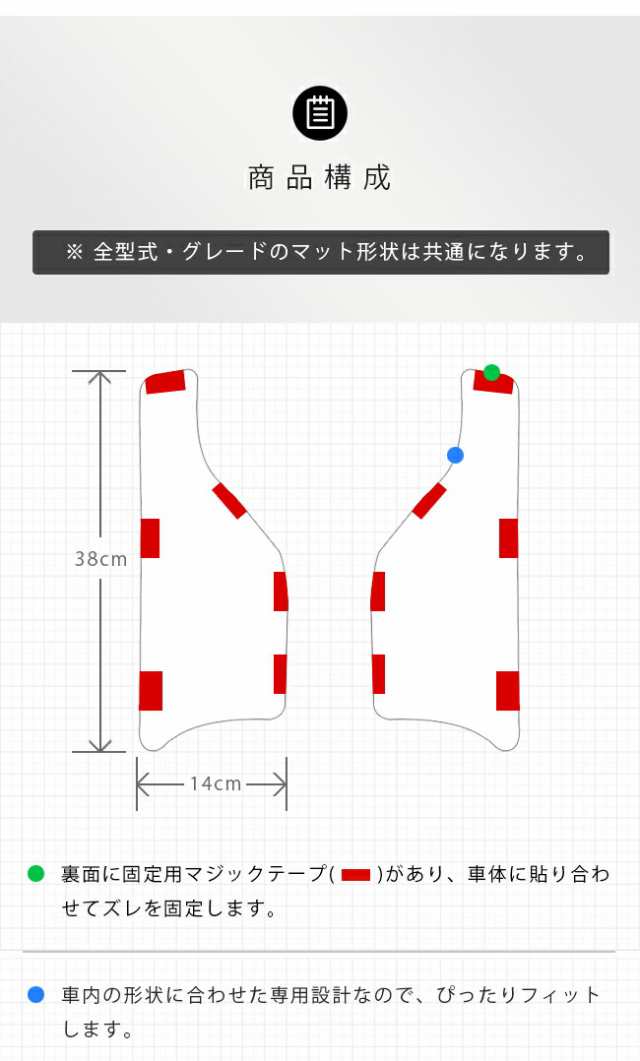 ダイハツ ムーヴキャンバス サイドステップマット リアシート用 LX